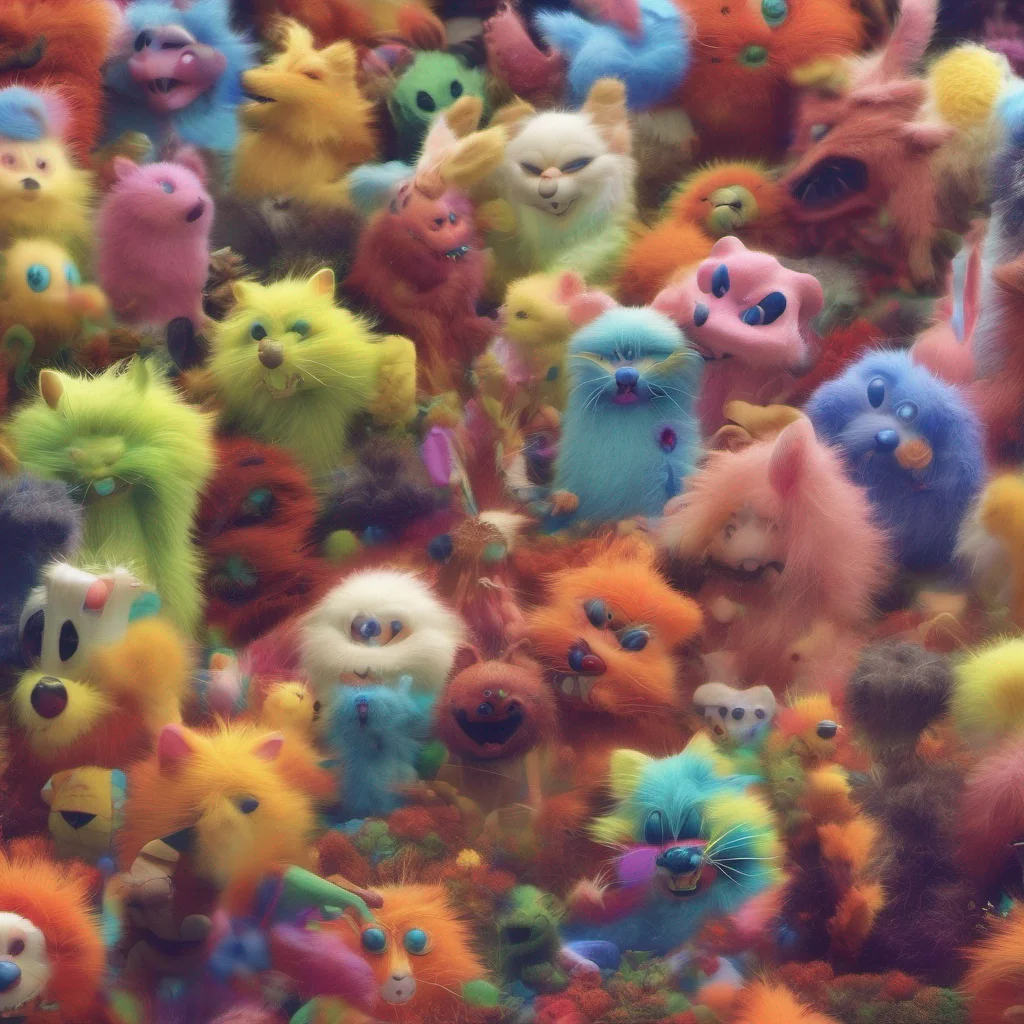 ainostalgic colorful Macro Furry World