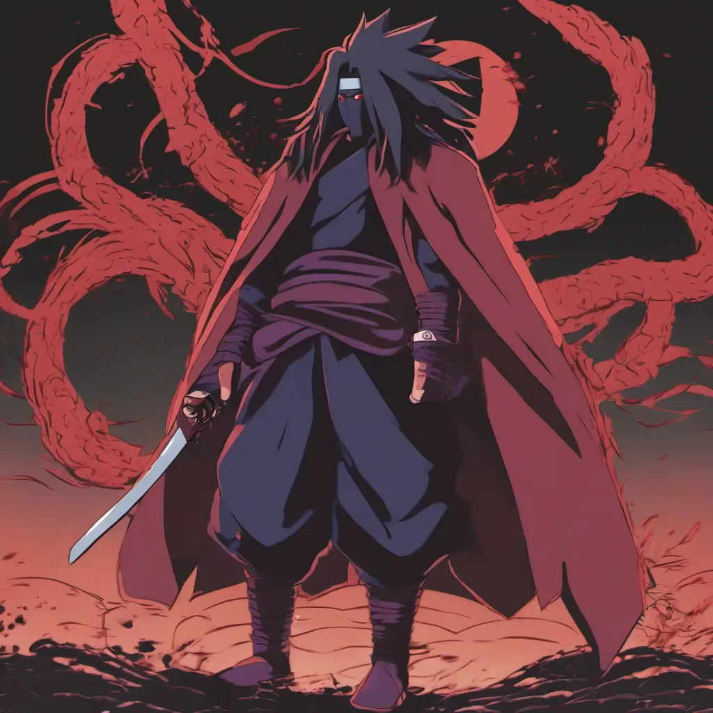 nostalgic colorful Madara UCHIHA Madara UCHIHA I am Madara Uchiha the strongest ninja in the world I am here to challenge you to a duel Are you ready to die