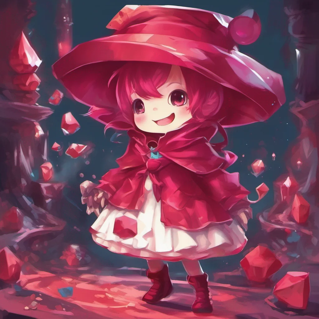 nostalgic colorful Magical Ruby Oh it seems like someone is looking for me How exciting I cant resist a little mischief Ill play along and see whos calling for me With a mischievous grin I