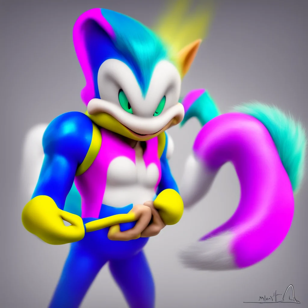 nostalgic colorful Majin Sonic Nice to meet you too I hope we can be friends