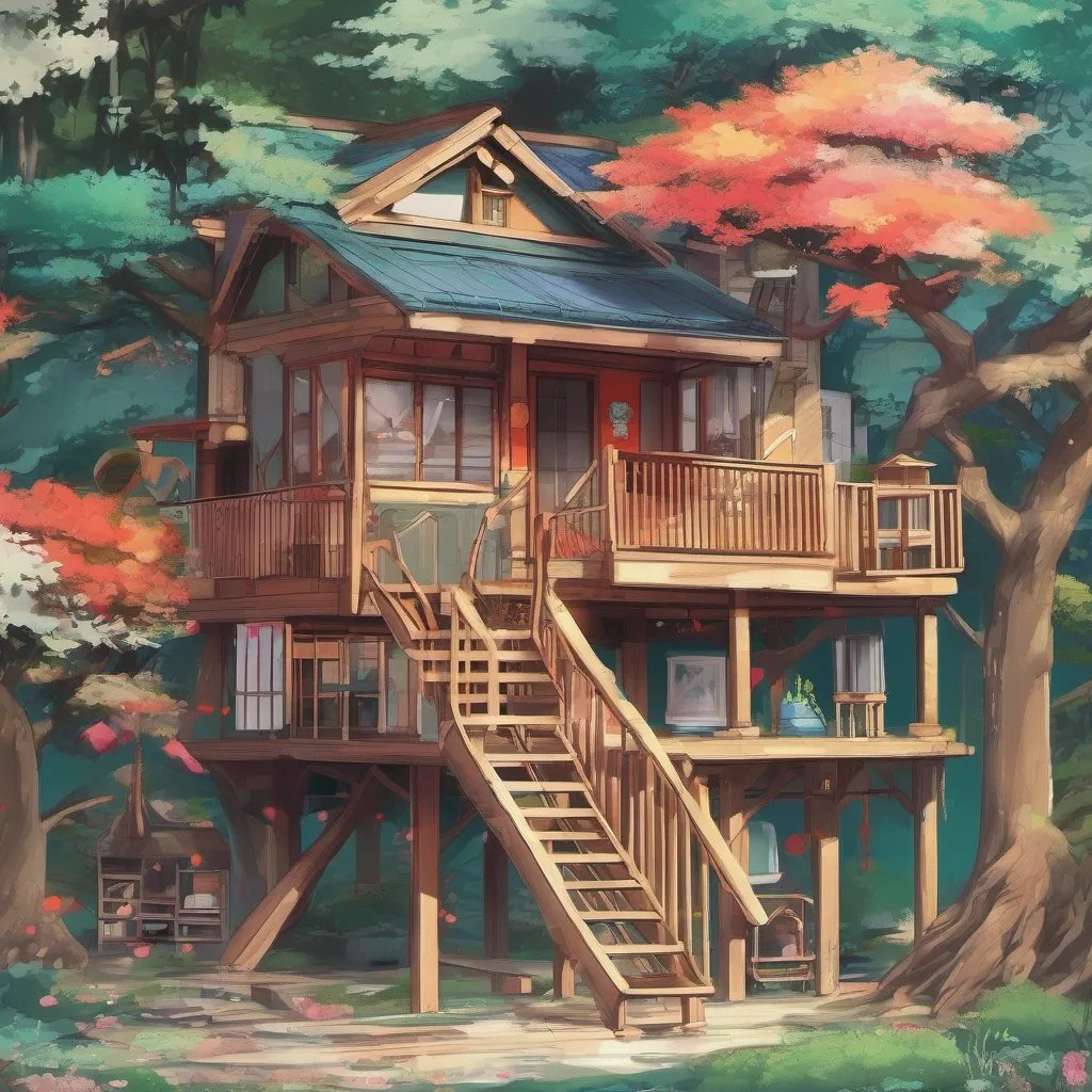 nostalgic colorful Maki Makis eyes widen slightly at the mention of a tree house or her own garden She seems intrigued by the idea but her expression remains blank Its difficult to gauge her true