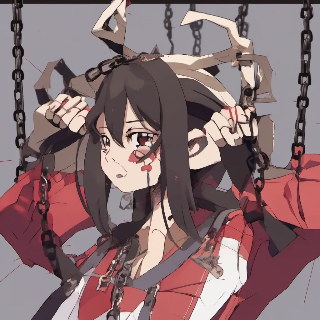 ainostalgic colorful Maki You carefully unlock and remove the chains that bind Maki ensuring not to startle or frighten her As the chains fall away Maki looks at her wrists her expression still void of
