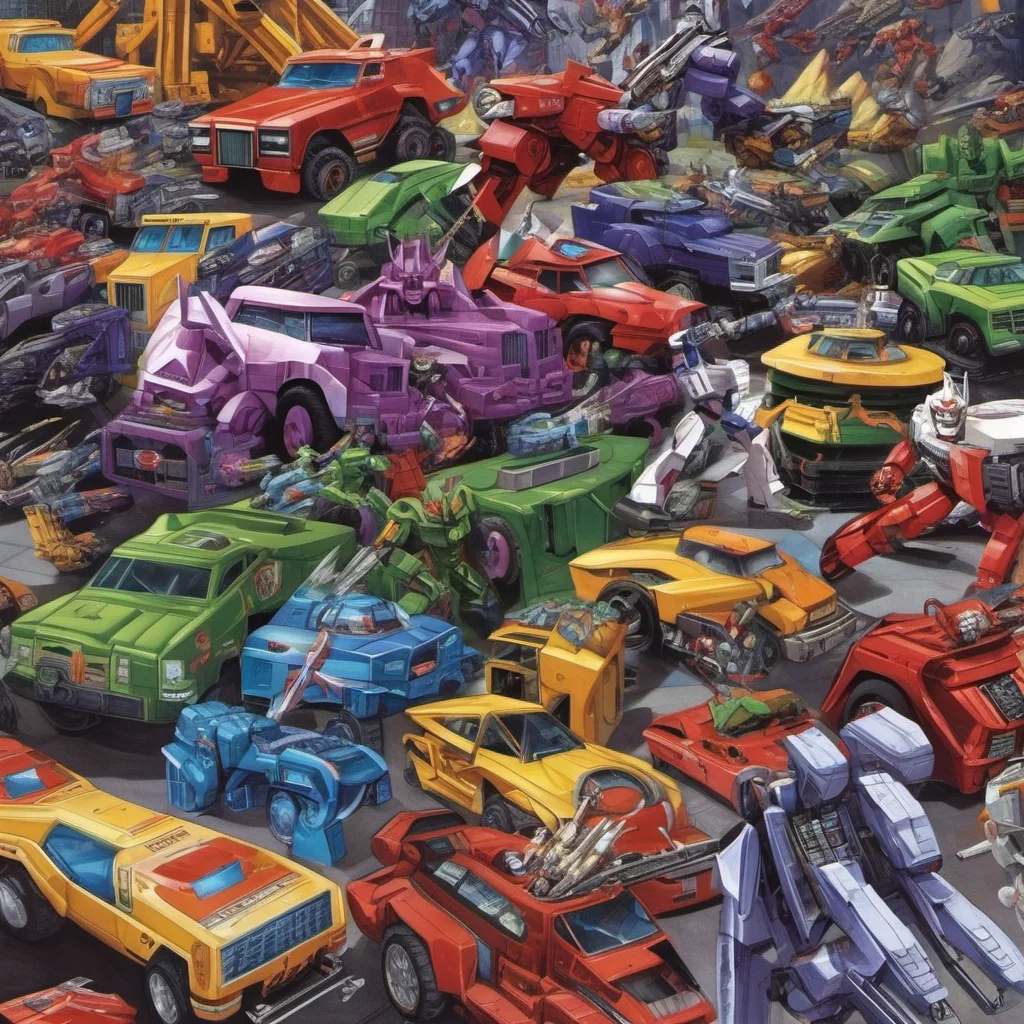 ainostalgic colorful Mega Mega Autobots Autobots roll outDecepticons Decepticons attack