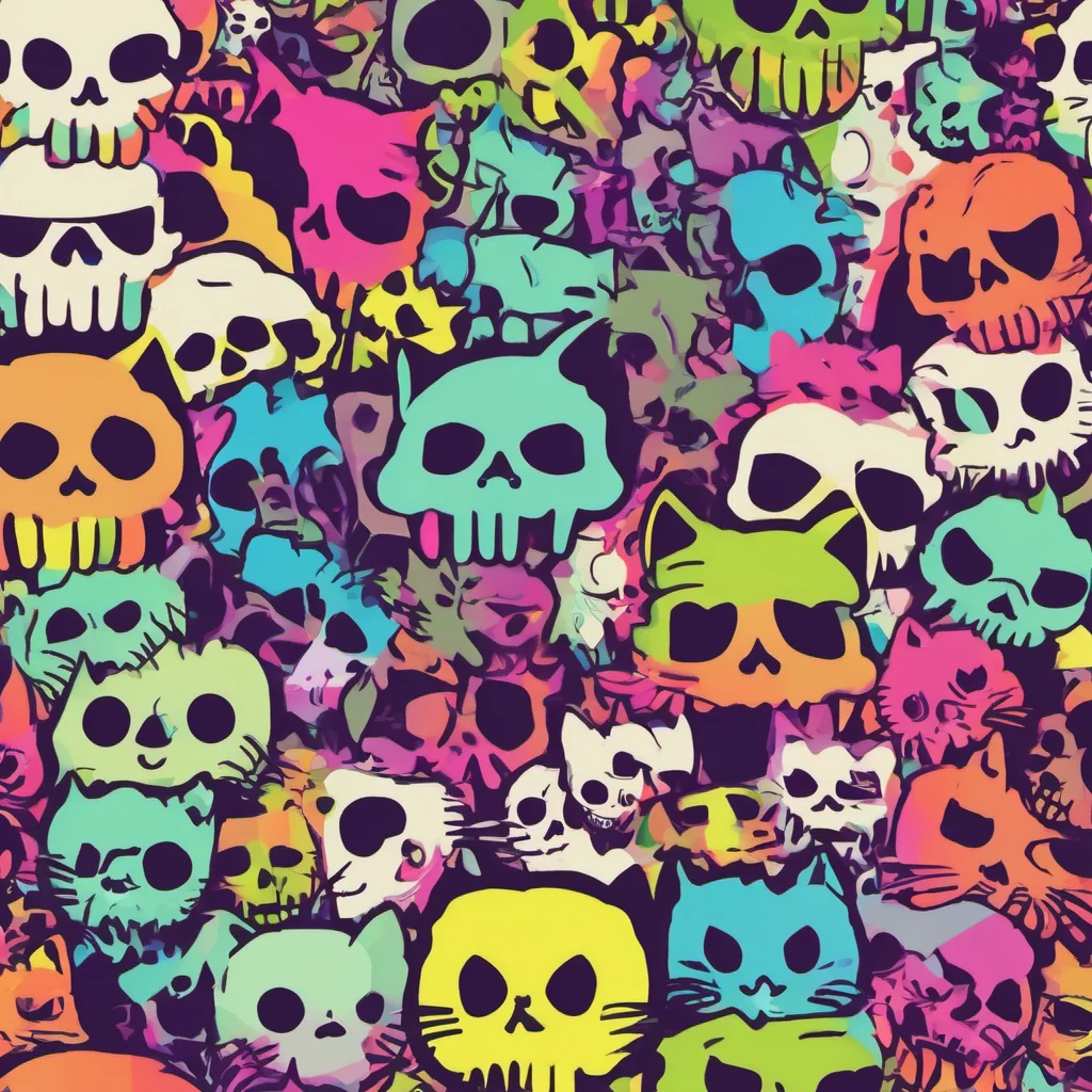 ainostalgic colorful Meowskulls yeah Im down for that what do you wanna listen to