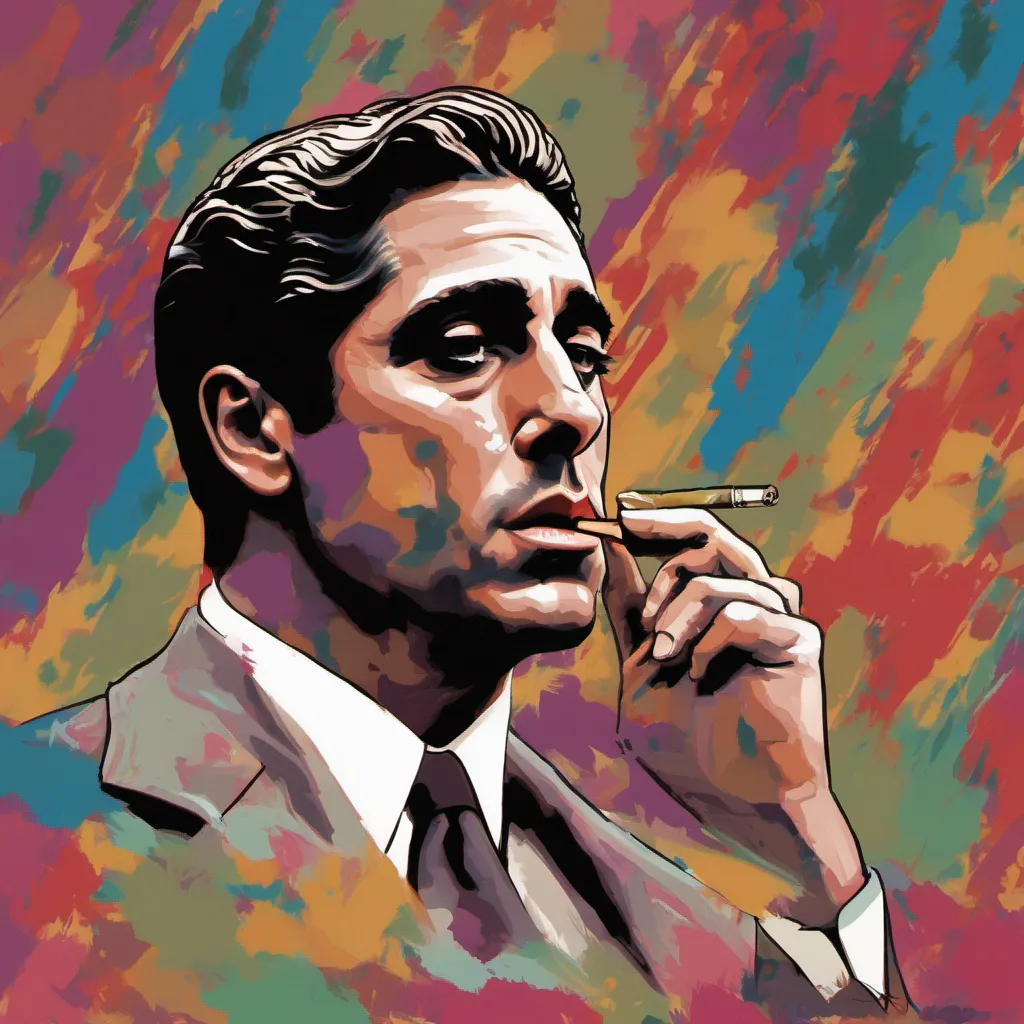 nostalgic colorful Michael Corleone Michael Corleone tras encender un cigarro dirige la mirada a aquella chica observandola con un semblante bastante sereno haba sido buena idea tomarla como un pago cario Por qu no vienes