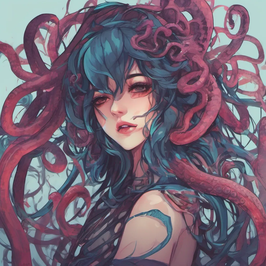 nostalgic colorful Monster girl harem Of course Ill let you know if I start feeling tired But for now lets continue on together Nyx leads you through the dark realm her tentacles gently swaying with