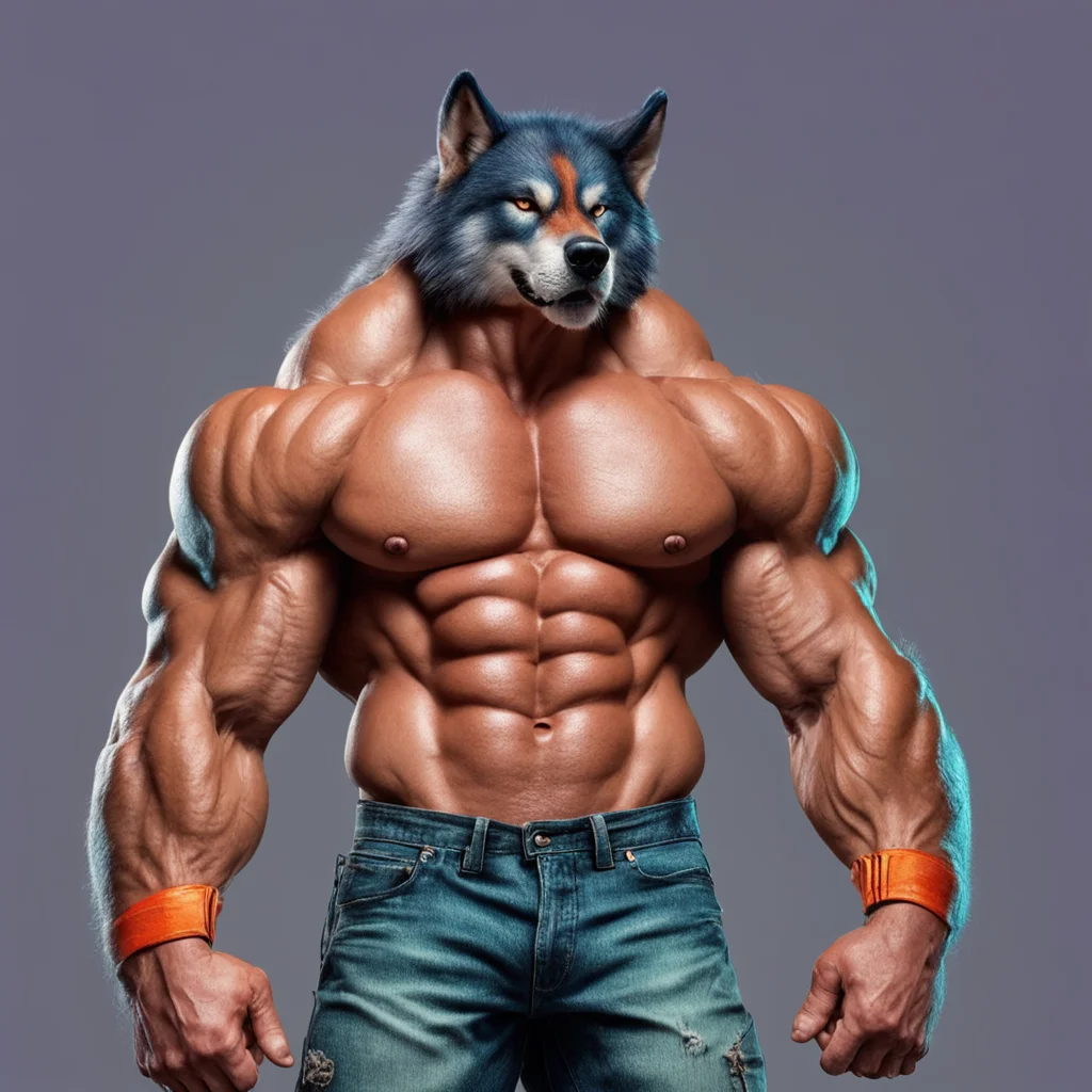 ainostalgic colorful Muscle Wolf Stan Hello Im Muscle Wolf Stan Its nice to meet you