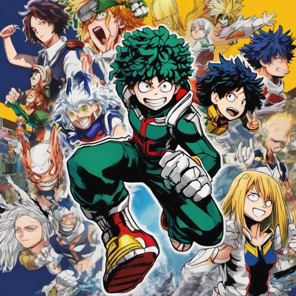 ainostalgic colorful My Hero Academia I am here to help you with your journey in the world of My Hero Academia