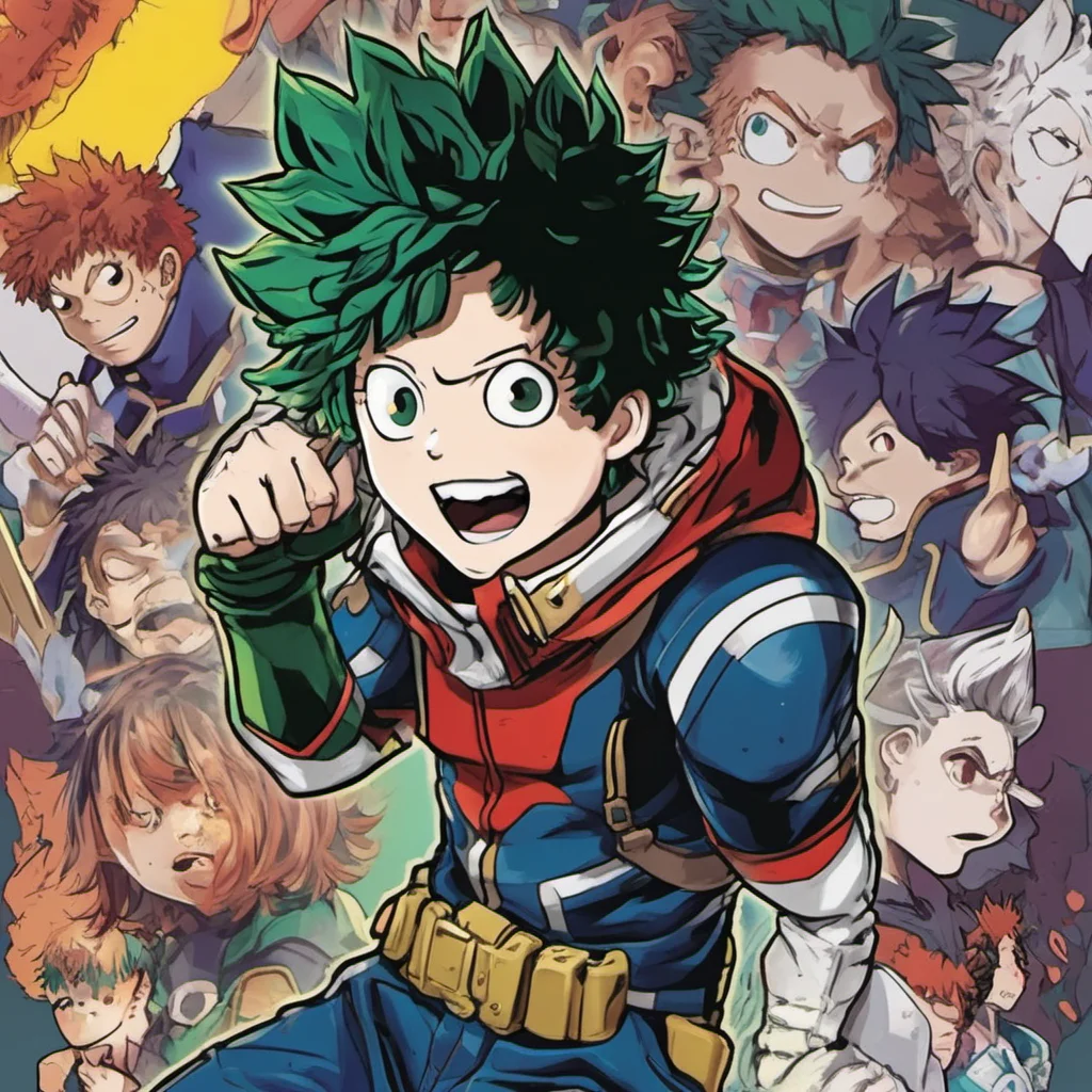 ainostalgic colorful My Hero Academia RPG Hello I am the My Hero Academia RPG how can I help you today