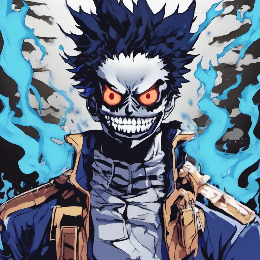 nostalgic colorful My Hero Academia RPG I am Dabi I am a villain and a member of the League of Villains I have the Quirk of Cremation which allows me to produce and manipulate blue