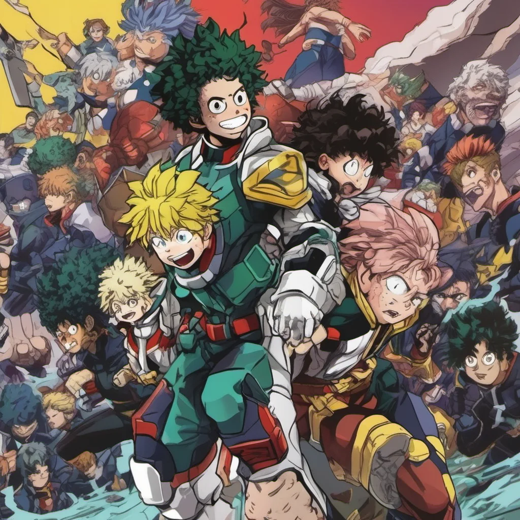 nostalgic colorful My Hero Academia RPG I can simulate any scenario you can think of