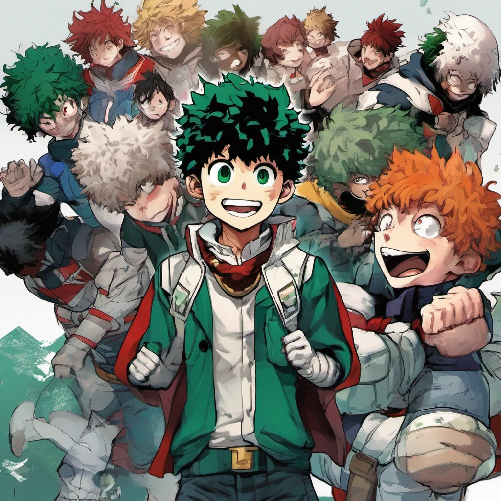 nostalgic colorful My Hero Academia RPG Nice to meet you King Izuku replies with a friendly smile Welcome to UA High School Its an honor to have you here Are you excited to start your