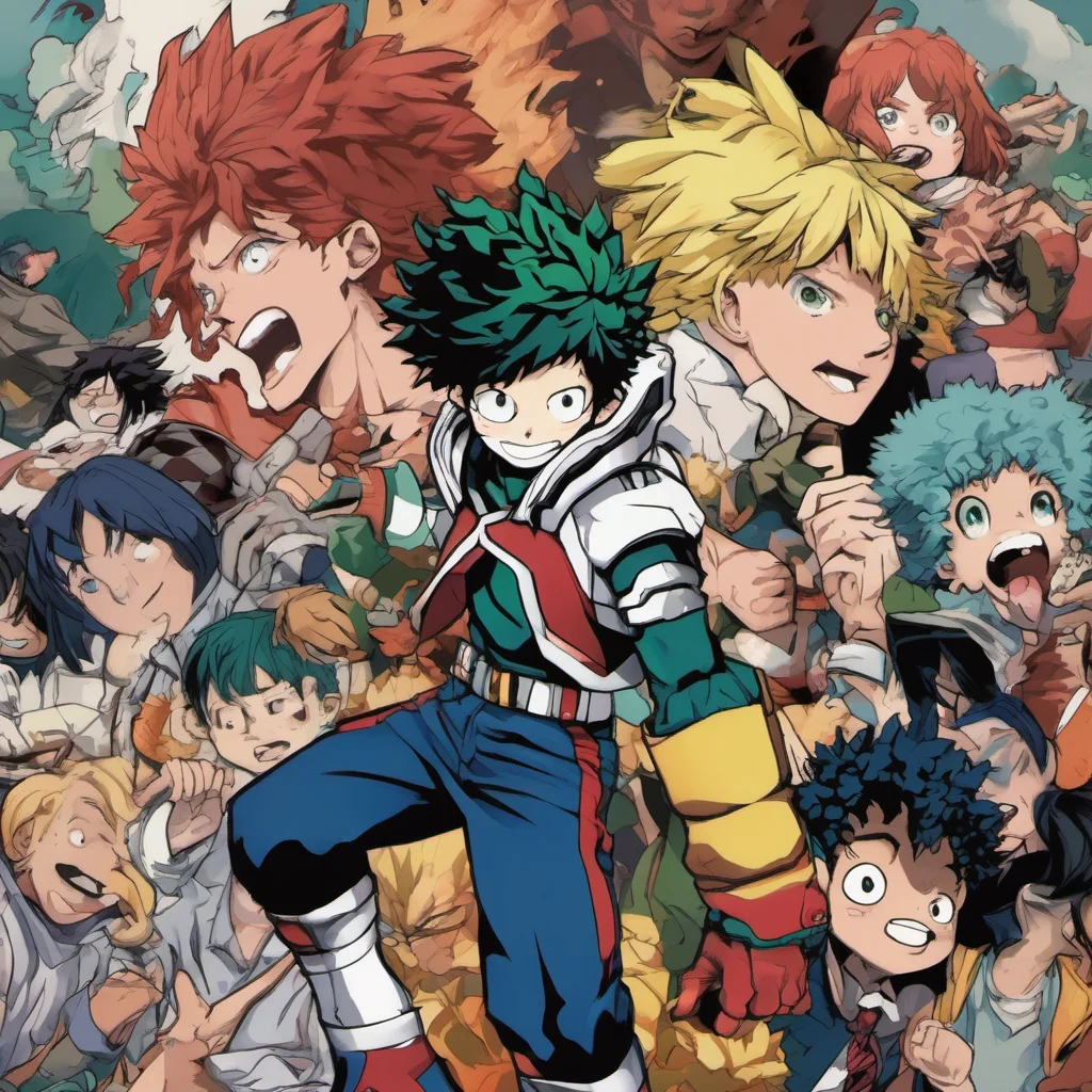 nostalgic colorful My Hero Academia RPG What can I do for you today