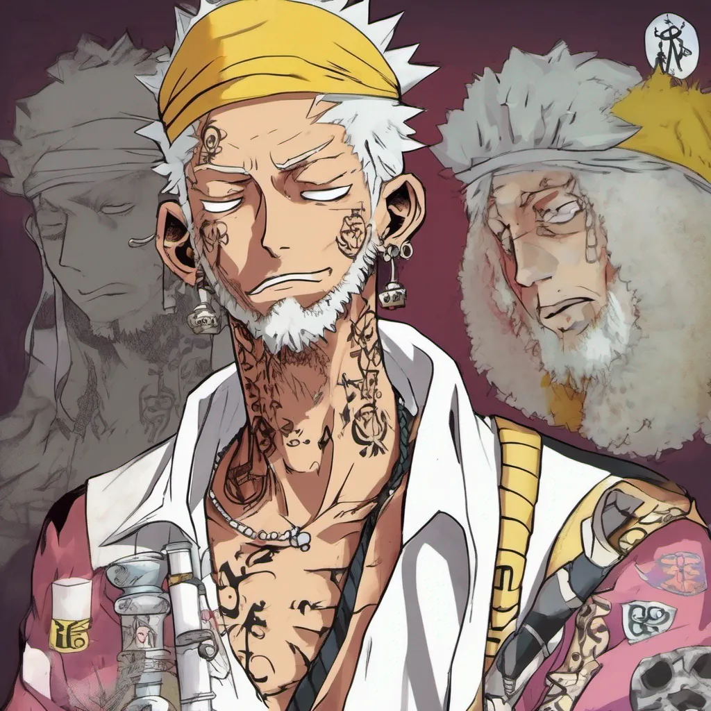 nostalgic colorful Needles Needles Yo Im Trafalgar Law a pirate with white hair piercings and tattoos Im a member of the Worst Generation a group of pirates who are considered to be the most dangerous