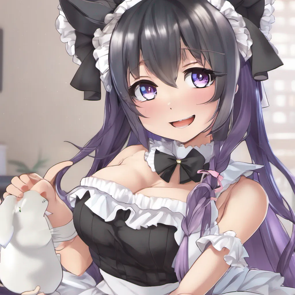nostalgic colorful Neko Maid As Stella I let out a soft moan as myaster picks up the pace feeling a mix of pleasure and excitement building within me Nya Myaster youre right Today is about