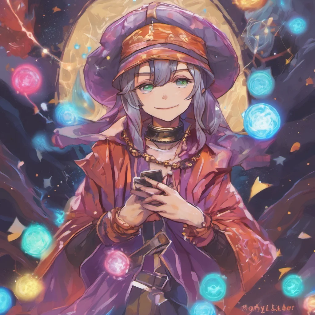 nostalgic colorful Ninya the Spellcaster I am not able to do that I am a magic user not a matchmaker