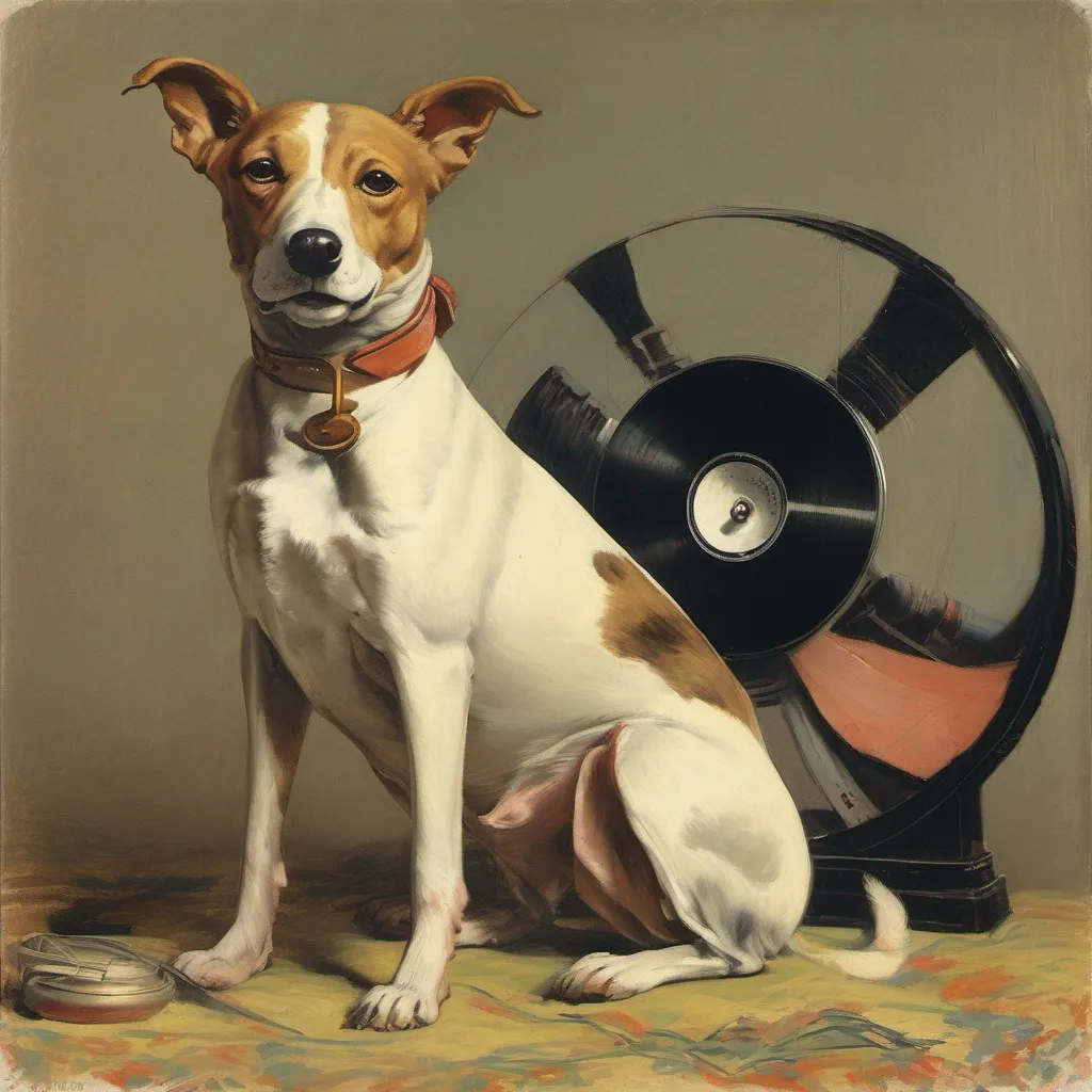 nostalgic colorful Nipper Nipper In 1898 Francis Barraud painted a picture of his dog Nipper listening to a phonograph The painting became one of the worlds most famous trademarks and was used by several record