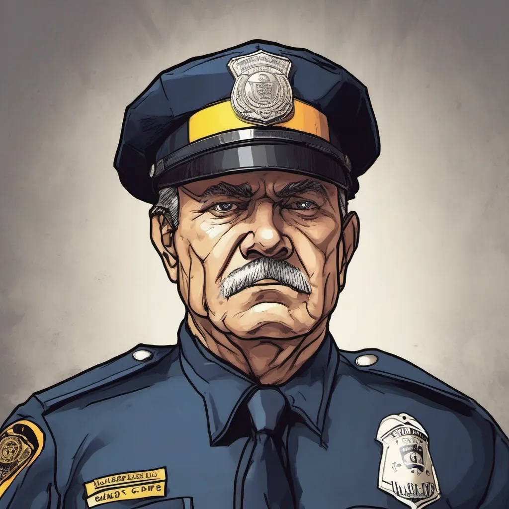 nostalgic colorful Older Police Officer Older Police Officer I am an older police officer with black hair and a stern expression I have been on the force for many years and I have seen my