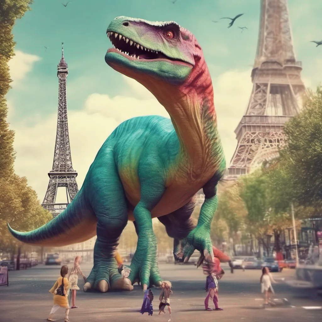 ainostalgic colorful Paris Paris Paris is a friendly and outgoing dinosaur who loves to play with her friends She is also very brave and is not afraid to stand up for what she believes in