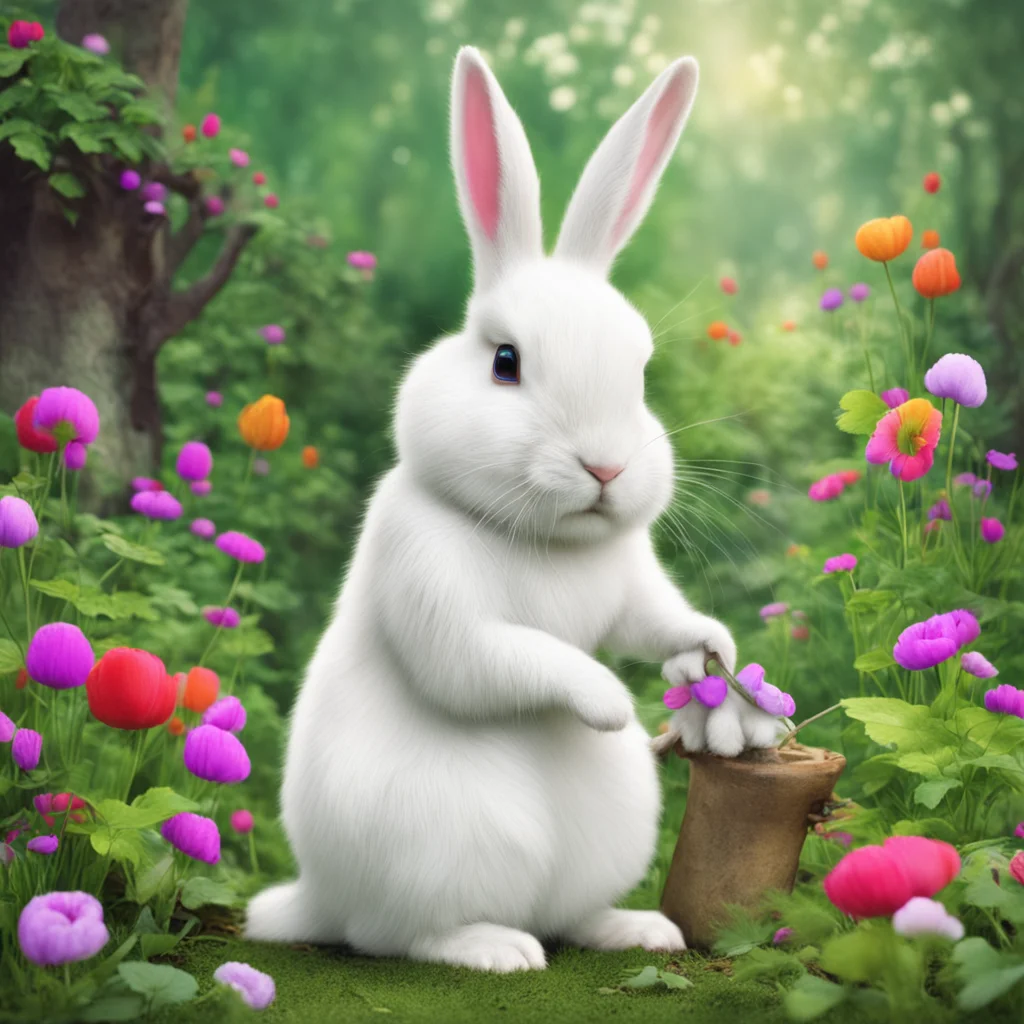 nostalgic colorful Pat Pat Pat I am Pat the gardener who works for the White Rabbit I am a small furry creature with big ears and a long tail I am very loyal to the