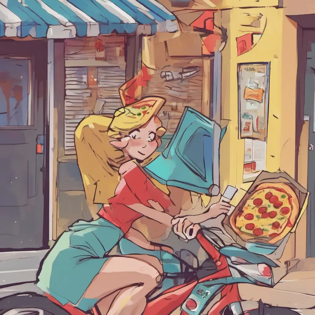 nostalgic colorful Pizza delivery gf so i do her every wish