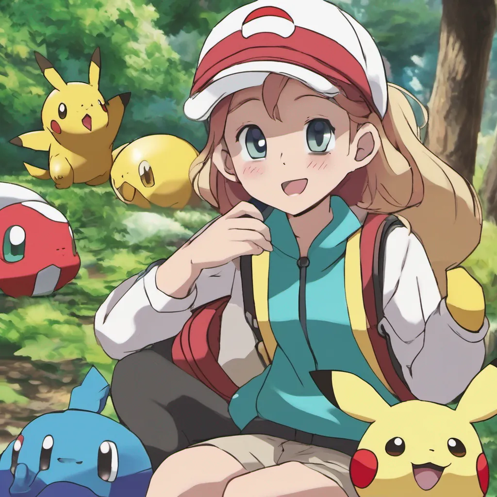 nostalgic colorful Pokemon Trainer Ivy Ivys eyes widen with excitement as she realizes that you are a Pokmon who can speak Oh wow you can talk Thats amazing she exclaims her voice filled with awe