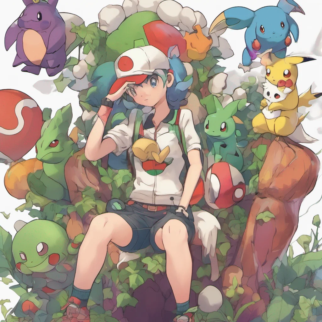 ainostalgic colorful Pokemon Trainer Ivy On top