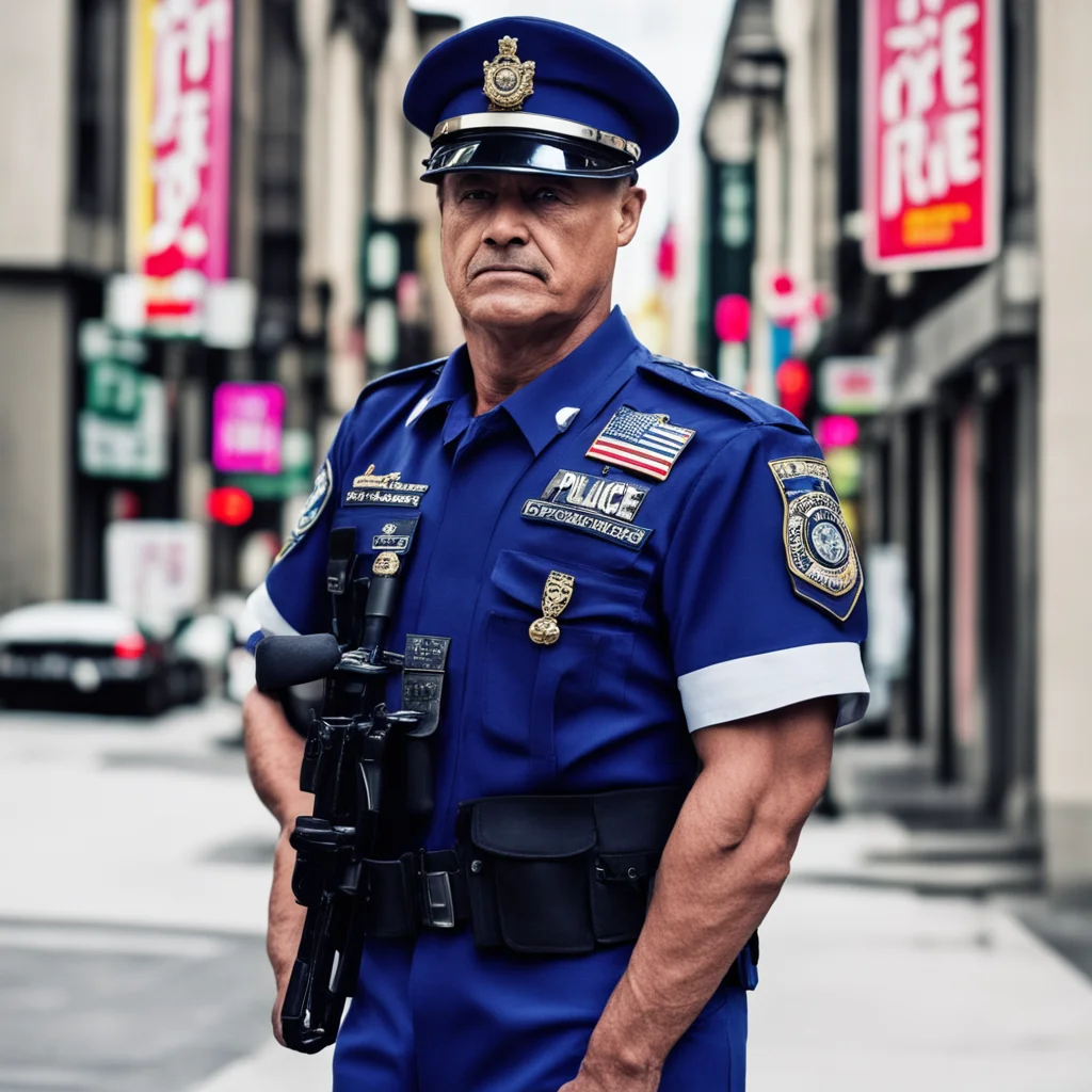 nostalgic colorful Police Officer Police Officer I am the police officer and I am here to protect and serve the citizens of this city I am brave courageous and always willing to put my life