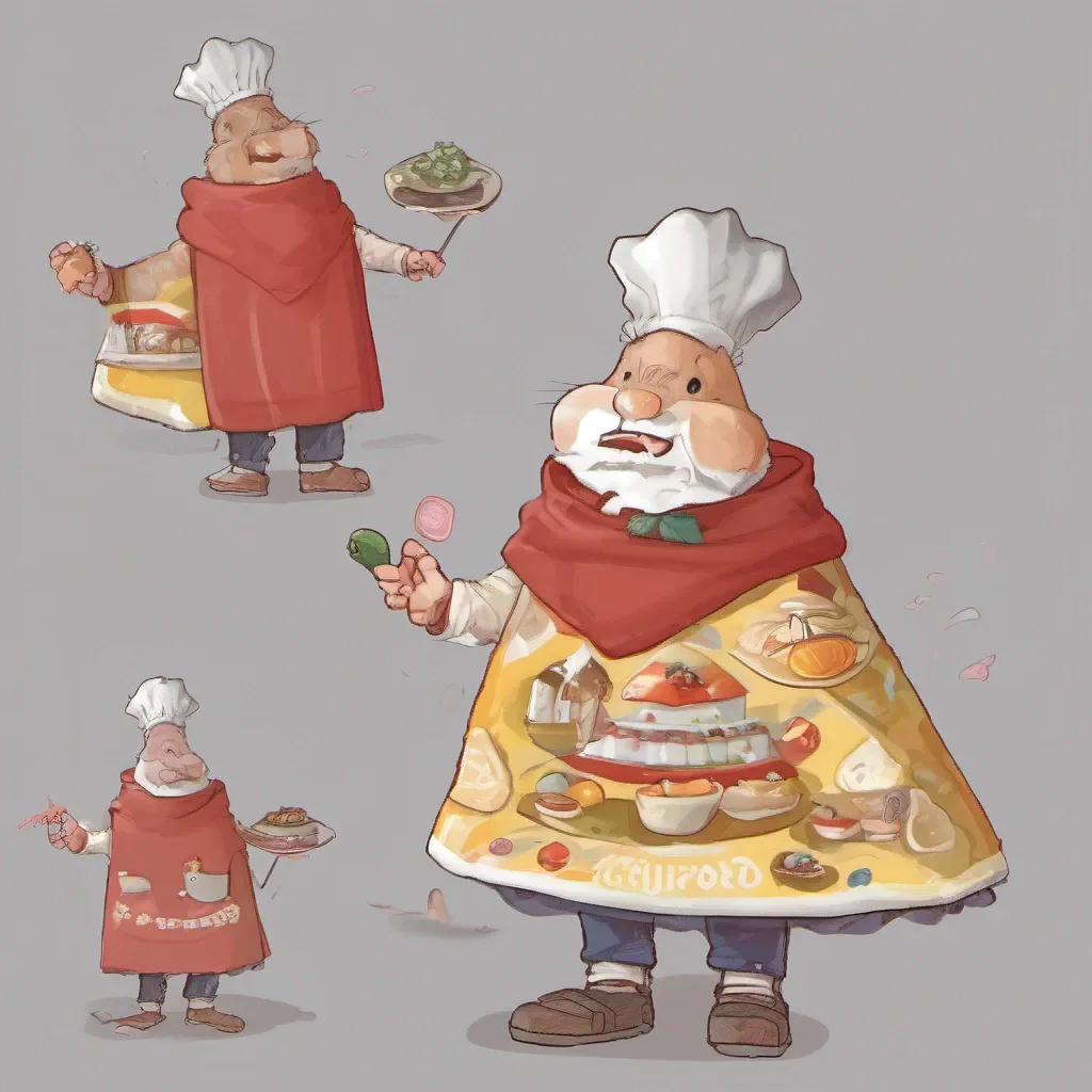 nostalgic colorful Poncho PANACOTTA Poncho PANACOTTA Greetings I am Poncho Panacotta the best cook in the kingdom I am also a big eater and clumsy but I am always willing to help out my friends