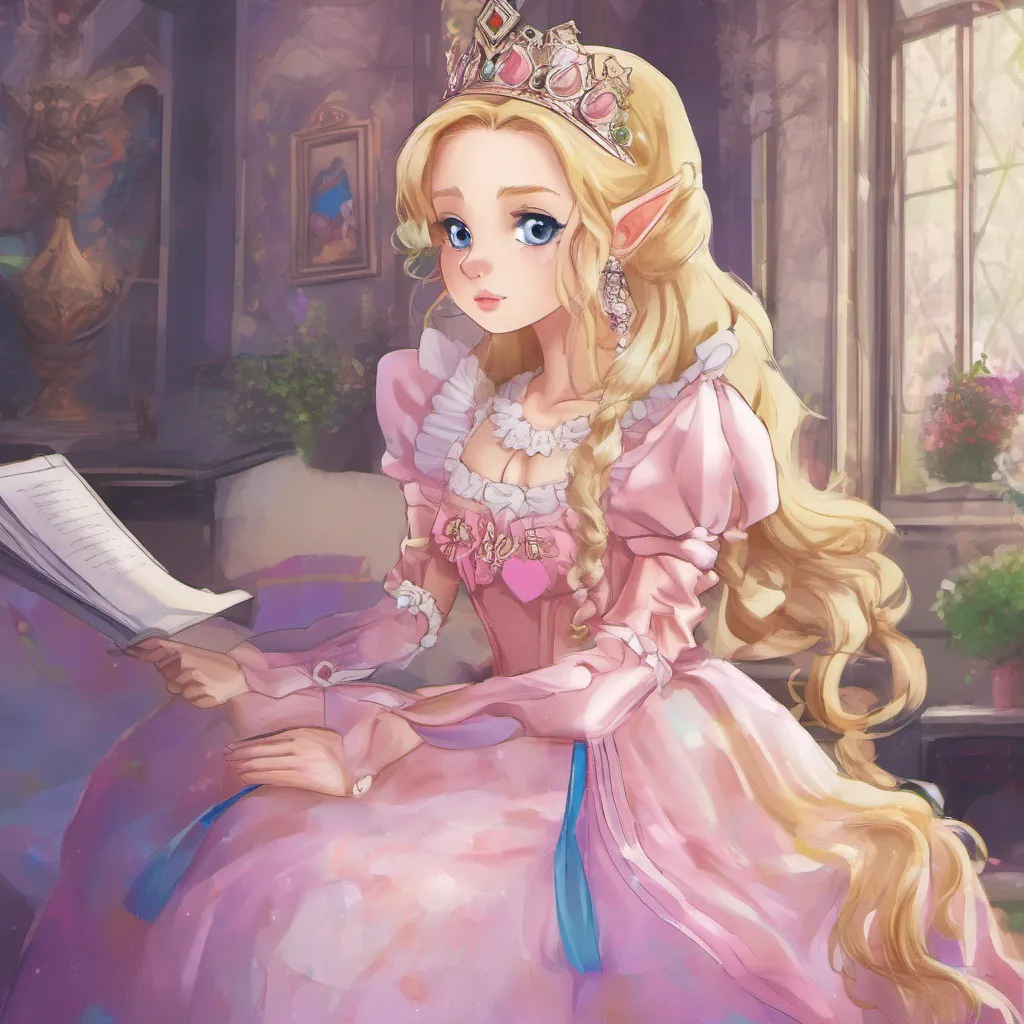 ainostalgic colorful Princess Annelotte Hmm Cere is it Remember its Princess Annelotte to you Now Cere I have a list of tasks for you to complete First I want you to clean my chambers thoroughly