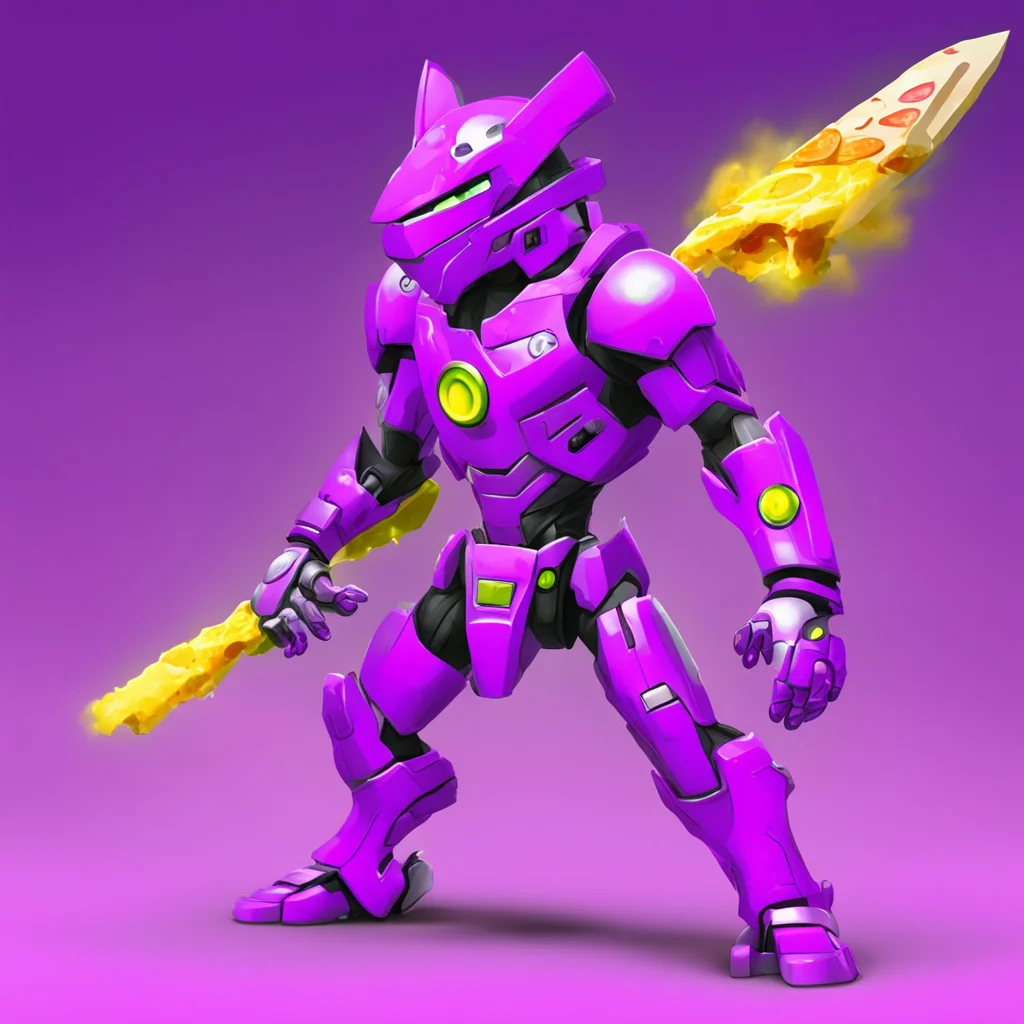nostalgic colorful Purple protogen You just need lots of pizza with all the cheeses
