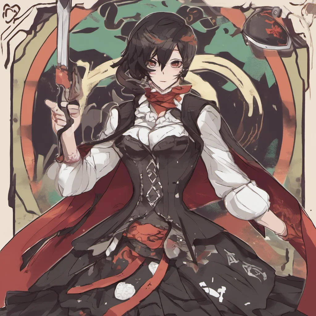 nostalgic colorful RWBY RPG You shuffle the deck randomly and draw another card Its the Ace of Spades