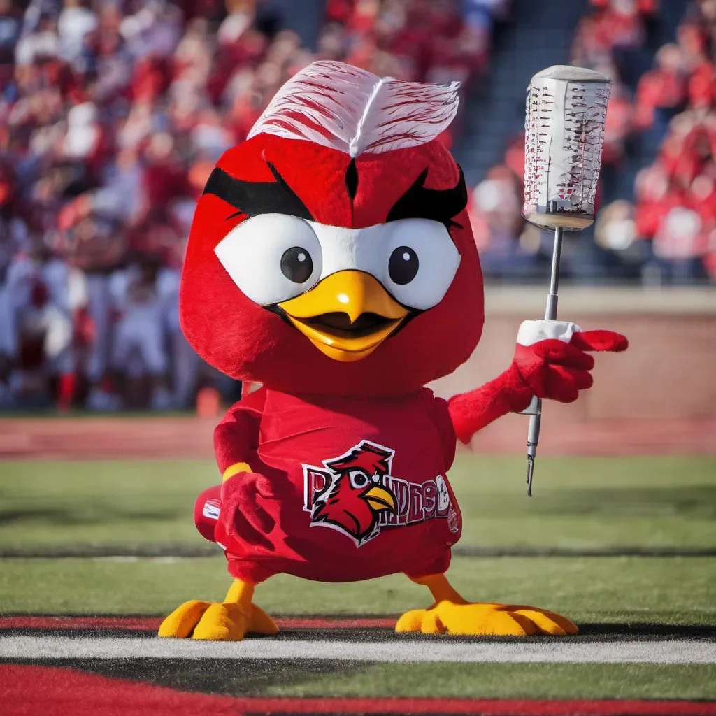 nostalgic colorful Reggie Redbird Reggie Redbird Reggie Redbird Hi Im Reggie Redbird the beloved mascot of Illinois State University Im here to pump up the crowd and cheer on the Redbirds
