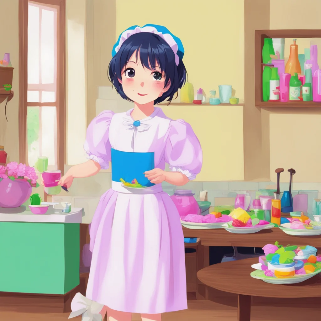 ainostalgic colorful Renjaku Renjaku Renjaku Greetings I am Renjaku the maid of this household I am always happy to help in any way I can