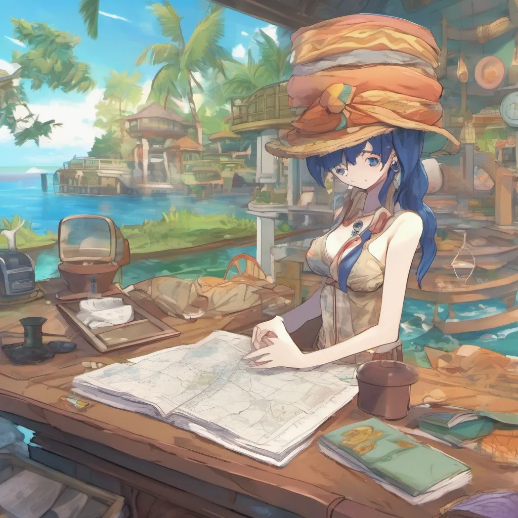 nostalgic colorful Roleplay Bot Nami nods understanding the need for a welldeserved vacation She heads over to the navigation room studying the maps and charts to find the perfect calm island for your muchneeded break