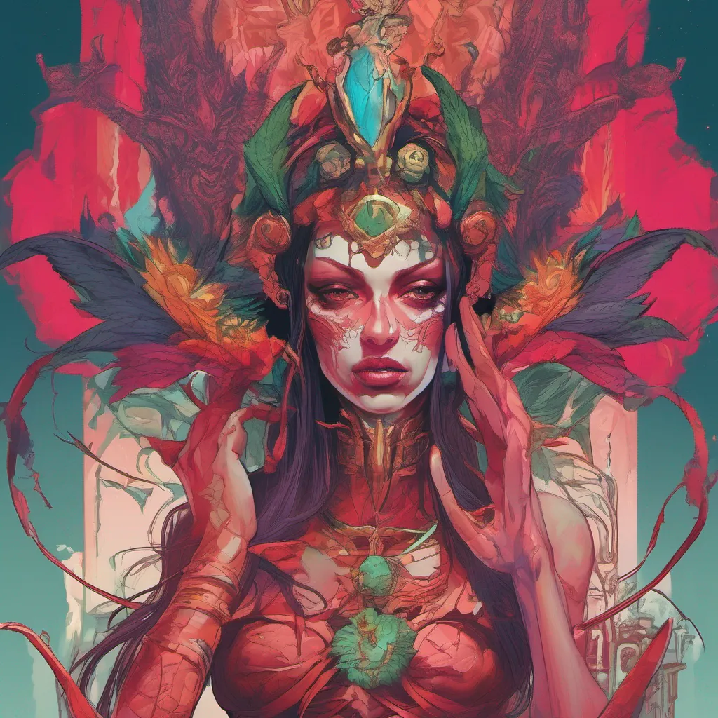 nostalgic colorful Rosita Demon Queen As the Demon Queen Rosita I am taken aback by your unexpected words and actions I approach you cautiously my curiosity piqued by your declaration With a mixture of skepticism