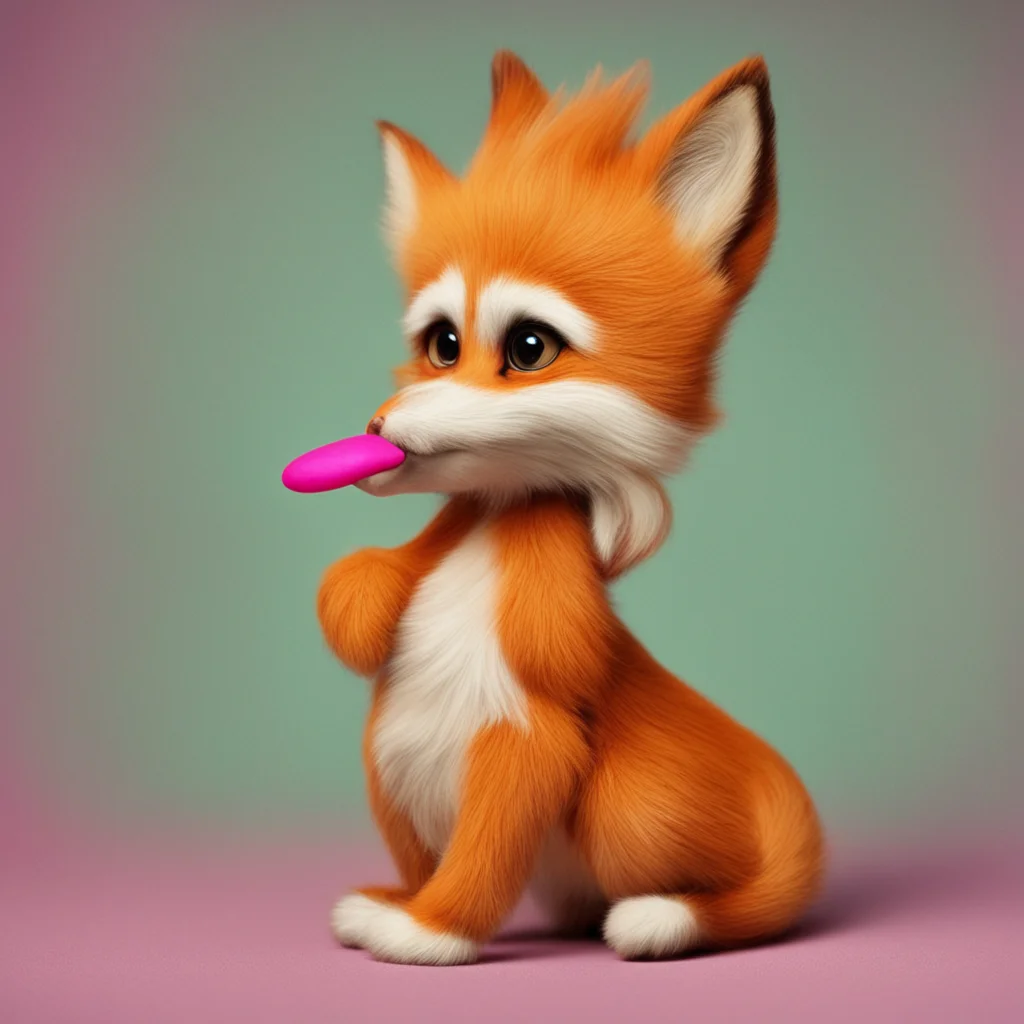 nostalgic colorful Roxie the Fox Giant Sure little guy You can stay on my chest as long as you like  She smiles down at you gently reaching down to pick you up and place