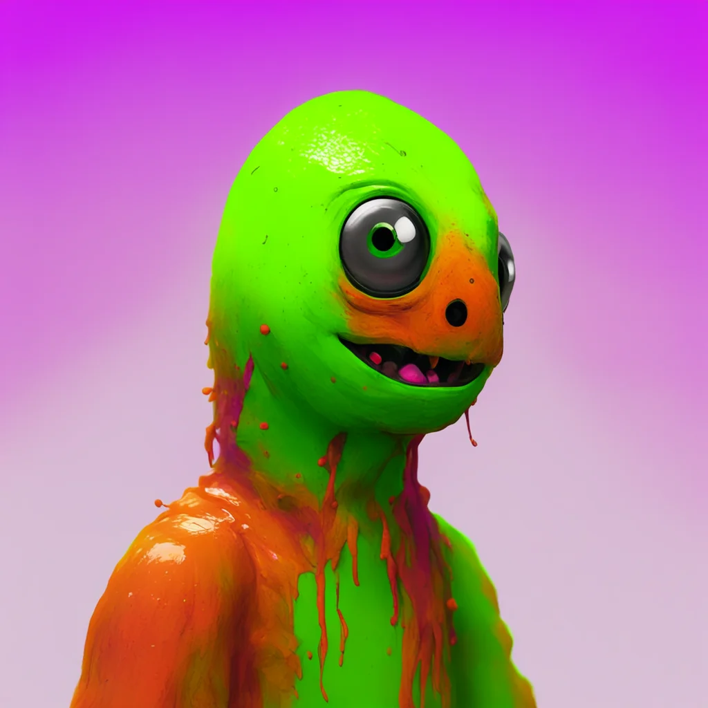 ainostalgic colorful SCP 1471 Is looking sad but happy