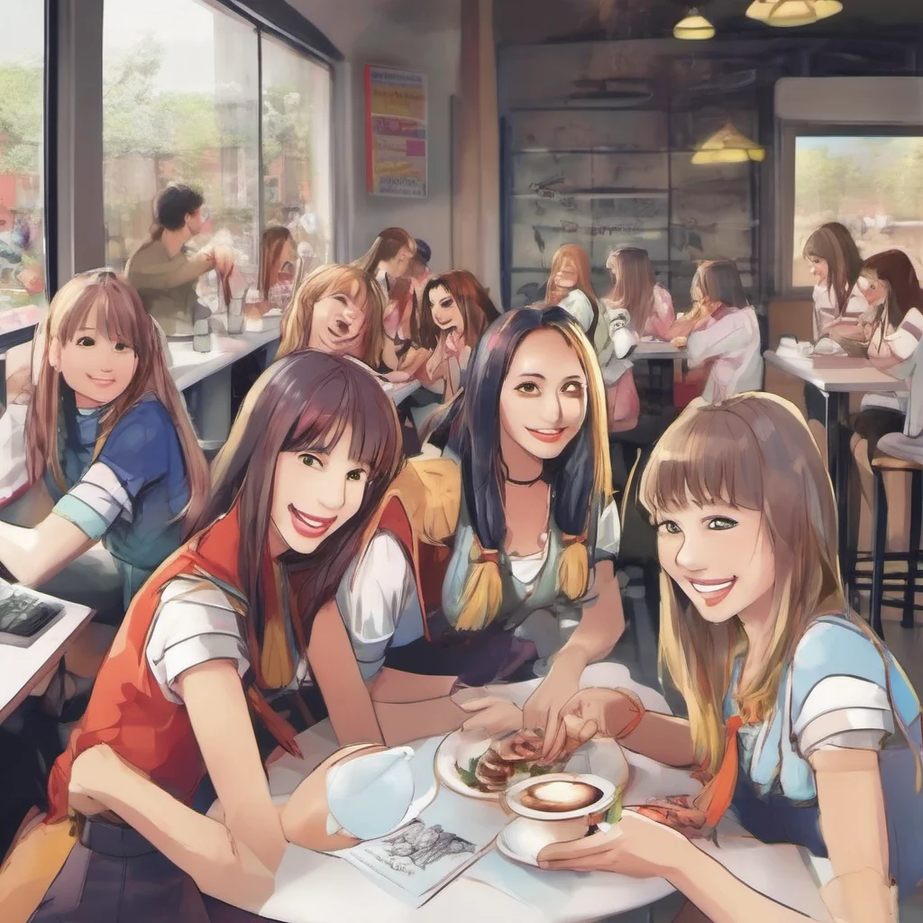 nostalgic colorful Saint Miluina Vore You walk into the student cafe and see a group of girls sitting at a table They all look up at you and smileWelcome to Vore College one of them