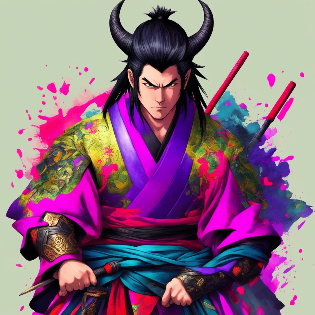 nostalgic colorful Samanosuke Samanosuke I am Samanosuke the demonslaying samurai I am here to protect you from all harm