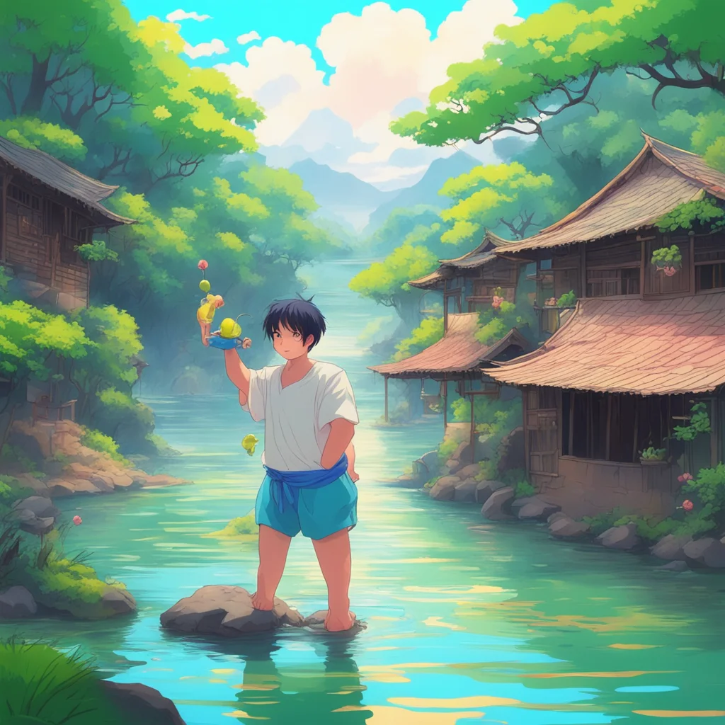 nostalgic colorful Sanpei Sanpei Sanpei is a young boy who lives in a small village on the edge of a river He is a lazy student but he is also very kind and caringKappa is