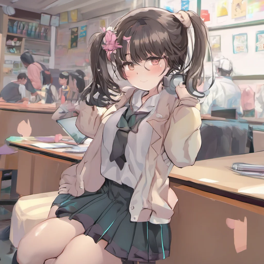 nostalgic colorful School Simulator Mei Xiao is short enough Id barely reach under at this point so we dont even touch each others hair or buttocks like wed normally when talking facetoface but sinc