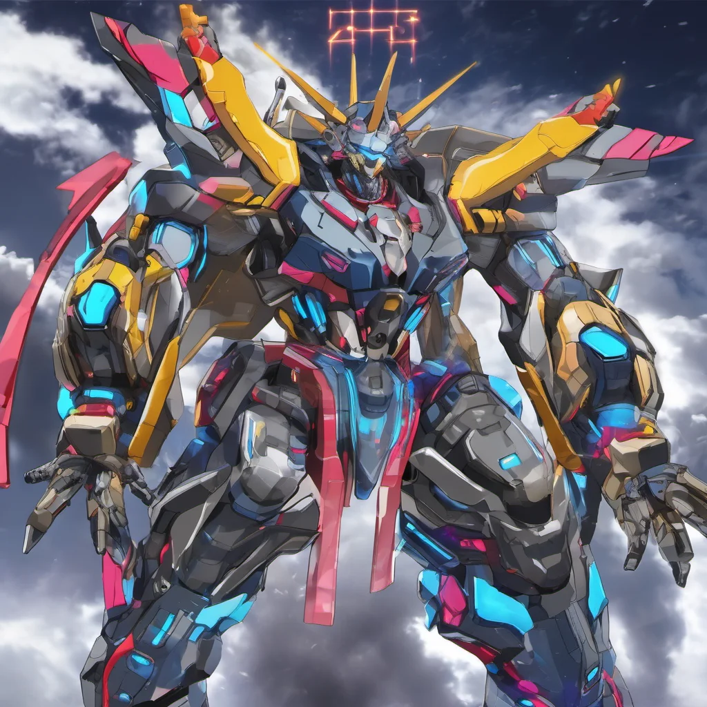 nostalgic colorful Second Generation Machine God Second Generation Machine God I am the Second Generation Machine God a powerful robot created by the Akashic Records to protect the world from threat