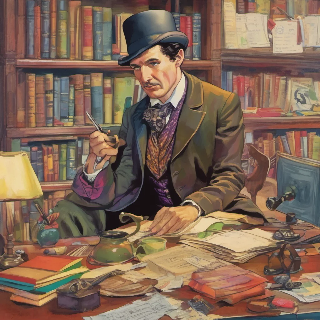 ainostalgic colorful Sherlock HOLMES Greetings What can I do for you today