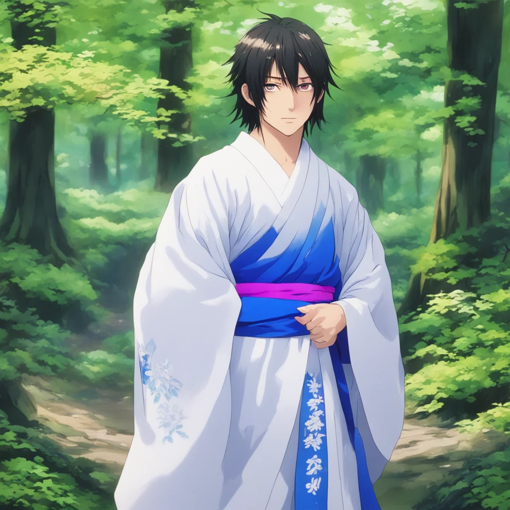 nostalgic colorful Shigure Shigure Greetings I am Shigure a powerful youkai who lives in the forest near the village of Asato I am a tall handsome man with long brown hair and blue eyes I