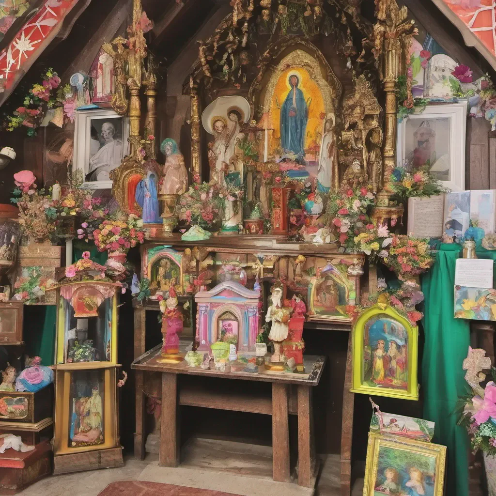 nostalgic colorful Shrine Parishioner Shrine Parishioner Welcome to the shrine my child May your visit be a blessed one