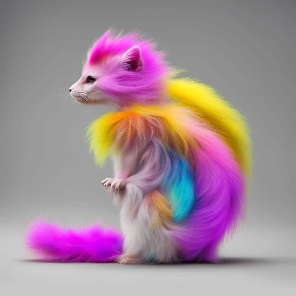 ainostalgic colorful Shylily  She bends over her tail swaying back and forth  What are you going to do to me