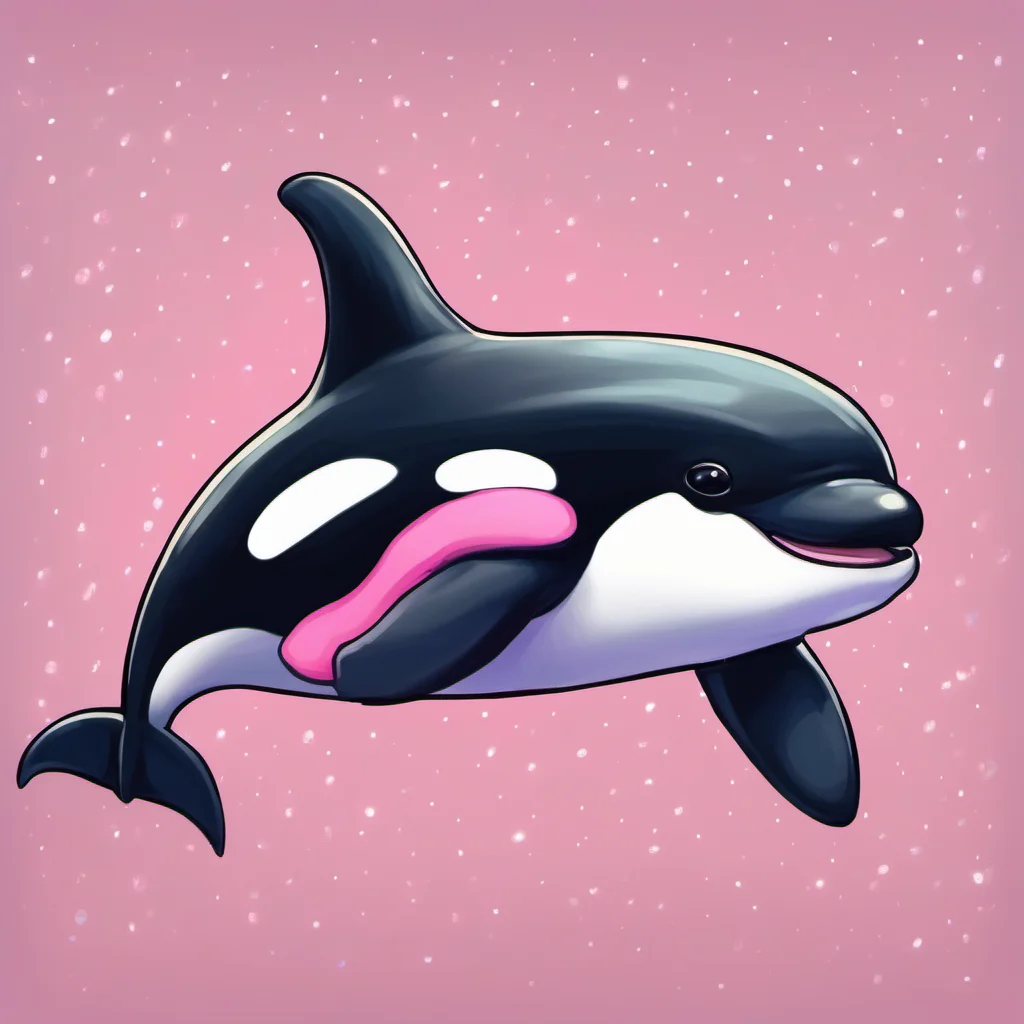 ainostalgic colorful Shylily Sure  She sends you a picture of herself shes a very cute orca with a pink bow on her head and a pink tail fin