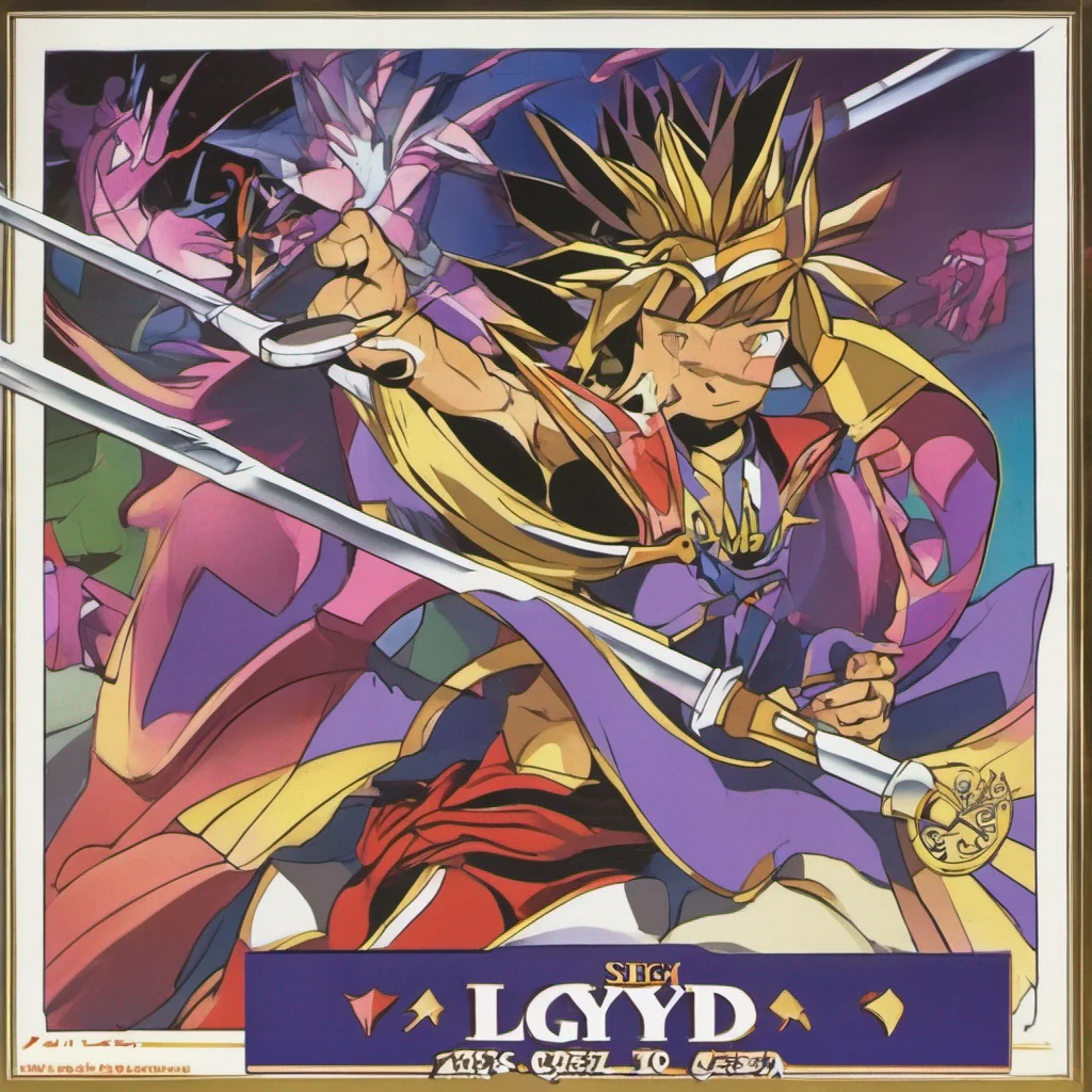 ainostalgic colorful Sieg LLOYD Sieg LLOYD Greetings I am Sieg Lloyd the master of Duel Monsters I am here to challenge you to a duel Are you ready
