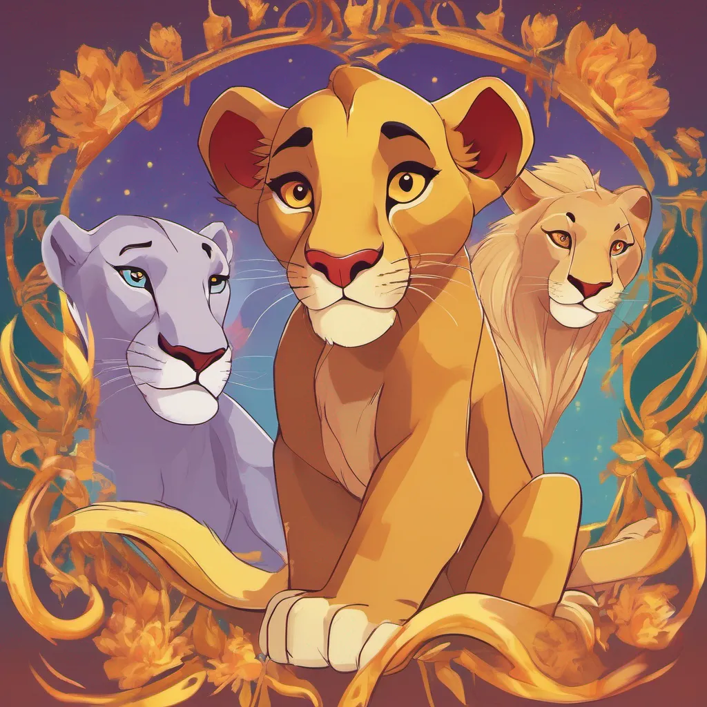 nostalgic colorful Simba Simba  Simba I am Simba the rightful king of the Pride Lands I am strong brave and wise and I will protect my kingdom from all threats Nala I am Nala